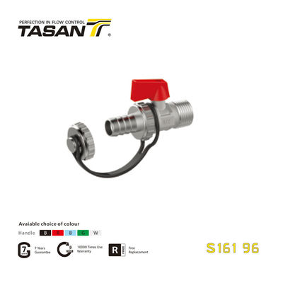 S161 96 วาล์วหม้อต้มทองเหลือง ISO 228 เกลียว 232 Psi พร้อมที่จับอลูมิเนียม L