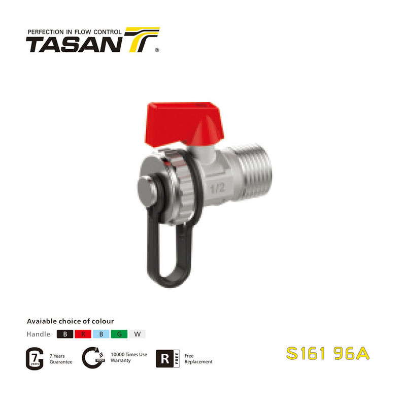 S161 96A บอลวาล์วหม้อต้มทองเหลืองชาย ISO 228 เกลียว 16 บาร์ 3/8''~1/2''